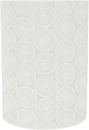 Aspen Creative 31126 - Pantalla de lámpara de construcción de araña con forma de tambor de transición (cilindro) en color blanco, 8 pulgadas de