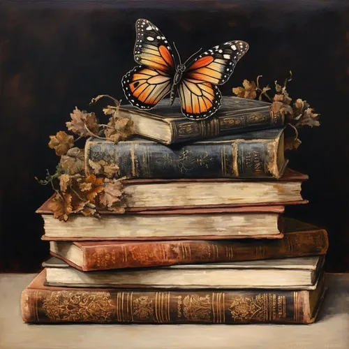 Kits de pintura de diamantes 5D por número para adultos, libros antiguos y mariposas, pintura de diamante, taladro redondo completo, diamantes de