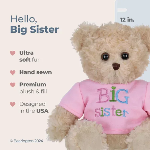 Miniatura 2 de Bearington Big Sister - Oso de peluche para hermana mayor de 12 pulgadas