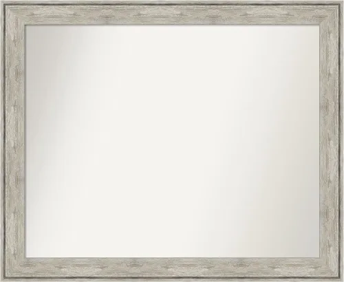 Miniatura 336 de Amanti Art Espejo de baño plateado para sobre fregadero, 28 x 47 pulgadas, espejo rectangular de plata imperial, marco de madera tradicional de gran