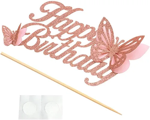 Miniatura 45 de Flairs New York Decoraciones Navideñas Banner Adornos para Pasteles Accesorios de Fiesta (Paquete de 6 Adornos para Cupcakes, Xmas #Snow Cinta Roja)