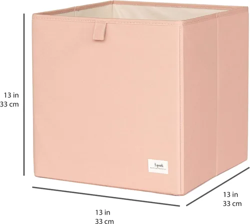 Miniatura 7 de 3 Sprouts Cubo de almacenamiento de tela reciclada, organizador plegable de 13 pulgadas para sistemas de estanterías de cubos, cubos para niños