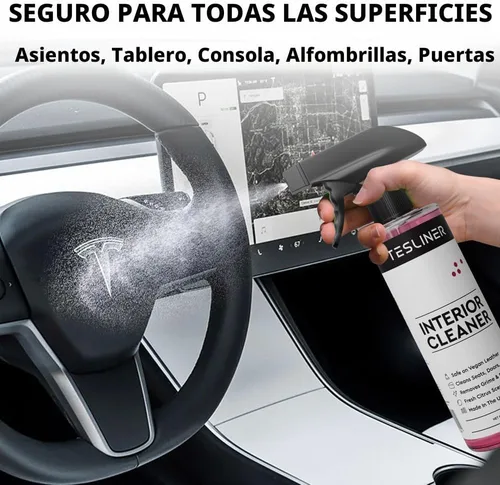 Miniatura 4 de Tesla - Limpiador de asientos y quitamanchas - Limpiador de interiores para cuero vegano blanco y negro, productos de limpieza de interiores
