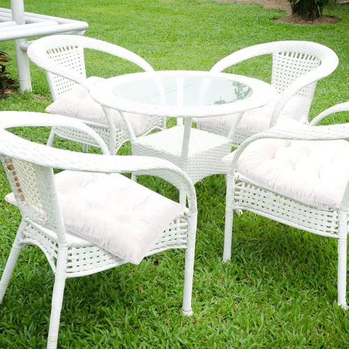 Miniatura 5 de Timgle Paquete de 16 cojines de asiento para silla, cojines de patio para muebles, almohadillas para sillas con lazos, tapete antideslizante