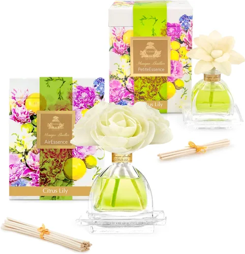 Miniatura 18 de Agraria Juego de difusor de varillas de bálsamo, Air Essence y Petite Essence Luxury Fragrance Duo con aceites esenciales naturales, flores de sol