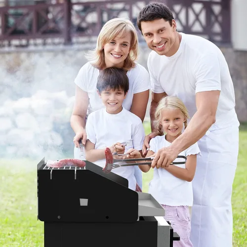 Miniatura 7 de Parrilla de 17 pulgadas, protector de viento y rejilla de calentamiento para parrilla Blackstone de 17 pulgadas, kit de accesorios para barbacoa