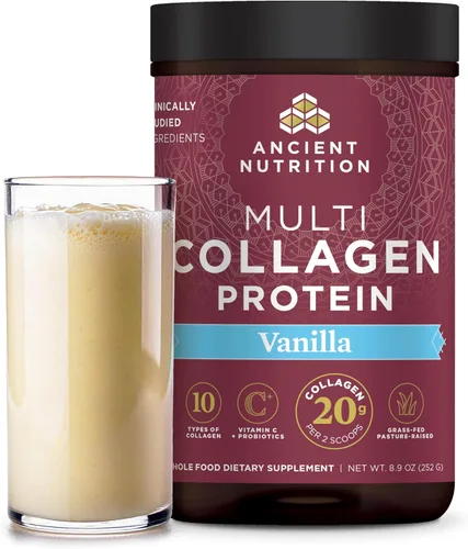 Miniatura 19 de Ancient Nutrition - Péptidos de colágeno en polvo, proteína multi-colágeno, para mujeres y hombres, con vitamina C, probióticos, colágeno