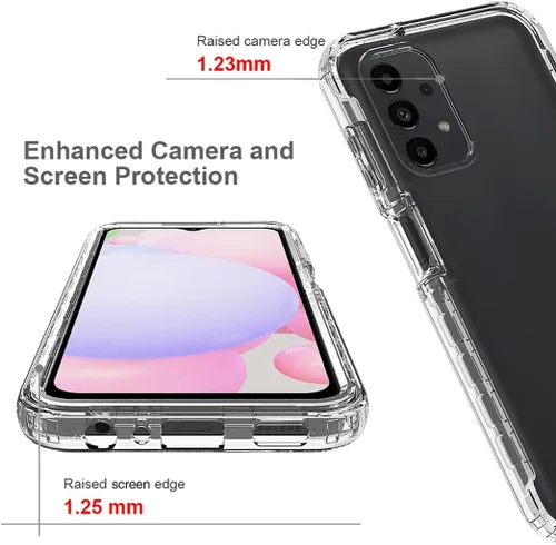 Miniatura 2 de Funda para Samsung Galaxy A13 4G/A13 LTE 4G SM-A135F con protector de pantalla de vidrio templado, cuerpo completo transparente con protección