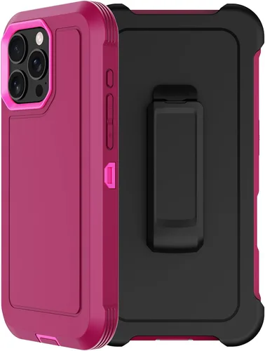 Miniatura 8 de Funda para iPhone 13 Pro Max con funda de clip para cinturón, 2 protectores de pantalla, protección contra caídas de grado militar, cuerpo completo