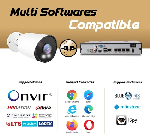 Miniatura 6 de Marquis HD 6MP PoE IP Color vu Bullet Cámara 24/7 Color Night SonyStarvis Sensor w/Audio y ranura para tarjeta SD Cámara de seguridad IP IP67