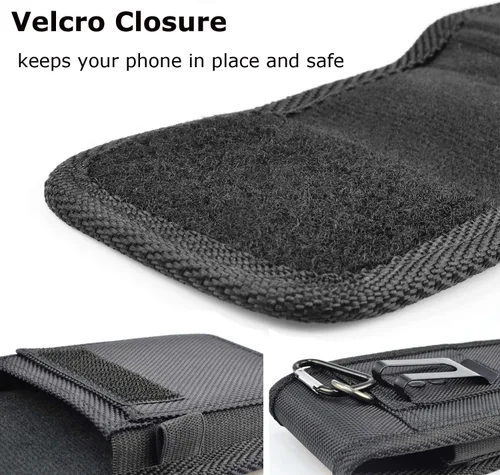 Miniatura 4 de Funda para Teléfono Móvil de Nylon con Clip para Cinturón, Compatible con Samsung Galaxy S25 FE S24 Ultra 5G S23 Plus S22 S21 S20 Note 20 A16 A15