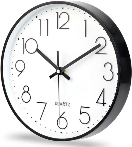 Miniatura 22 de jomparis Reloj de Pared Morado de 12 Pulgadas Reloj de Pared de Cuarzo Silencioso para Dormitorio, Hogar, Sala de Estar