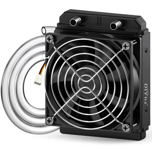 Miniatura 10 de Radiador de Refrigeración por Agua para Computadora, Intercambiador de Calor de Aluminio de 12 Tubos, Radiador de Refrigeración Líquida, Disipador