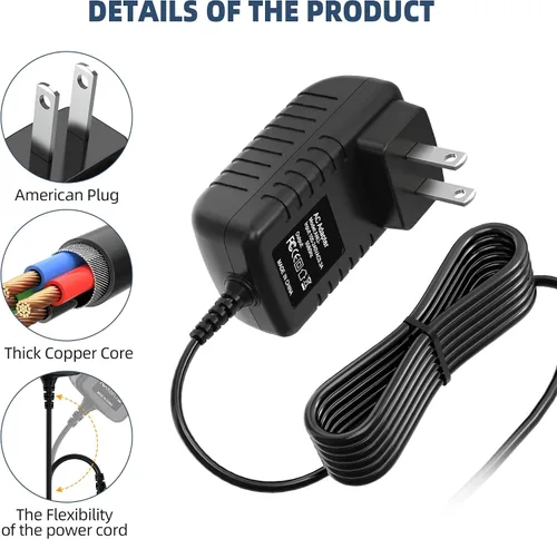 Miniatura 4 de PK Power AC/DC Adaptador para Sony DVP-FX930 DVPFX930 Reproductor de DVD portátil 9.5V 9V - 12V Cable de alimentación Cable Cargador de batería