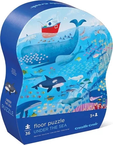 Miniatura 12 de Crocodile Creek - Rompecabezas de suelo con caja de alta resistencia para almacenamiento, Safari salvaje, Multicolor