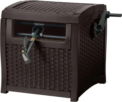 Miniatura 8 de Suncast Carrete de manguera estilo mimbre + manguera de jardín Flexzilla (50 pies)