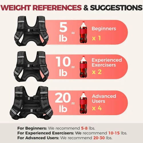 Miniatura 6 de BAGAIL Chaleco con peso de 5, 8, 10, 12, 15, 20, 25, 30 lbs, para caminar y perder peso, reflectante, con bolsa para teléfono, para mujeres y Negro