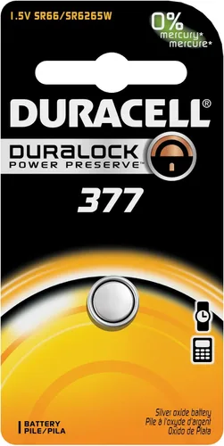 Miniatura 3 de Duracell Reloj y Batería Electrónica 1,5 V Modelo No. 377 Cardado (Paquete de 2)