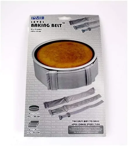 Miniatura 5 de PME Level - Cinturón para hornear para sartenes redondas y cuadradas, 42 x 4 pulgadas, gris