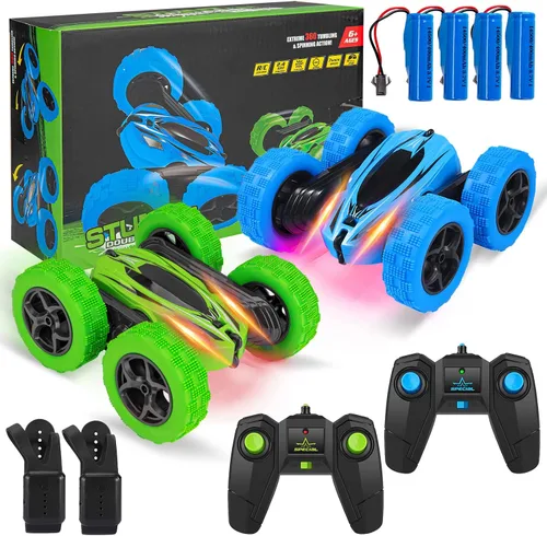 Miniatura 6 de Coche de control remoto RC Coche de acrobacias reloj Sensor de gestos Coche 4WD de doble cara rotación de 360 grados volcable recargable Coche