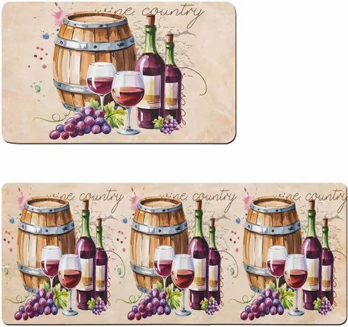 Tapete de baño retro de barril de vino para bañera, antideslizante, de secado rápido y absorbente, tierra de diatomeas, fregadero de cocina, tapete
