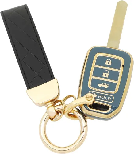 Miniatura 7 de Funda protectora de TPU para llavero compatible con Honda Accord 2013-2016 Honda Accord 2014-2015 CRV 2014-2015 Civic Key Fob (blanco)