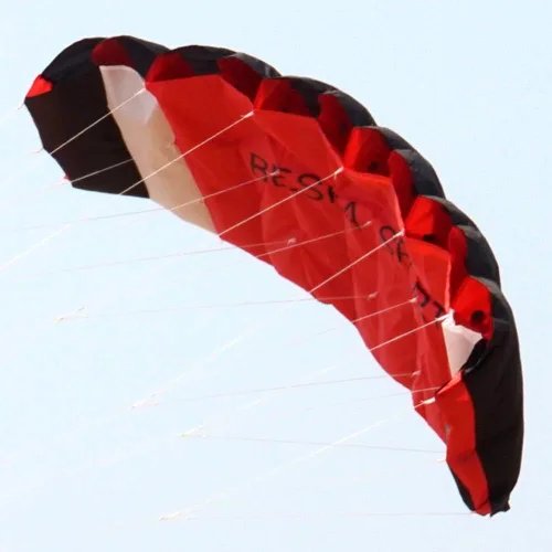 Miniatura 2 de Besra - Enorme cometa de 74 pulgadas de doble línea para acrobacias con paracaídas con herramientas de vuelo 1.9 m de potencia para kitesurf. Rojo