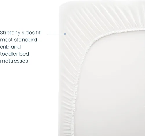 Miniatura 6 de HALO Funda de colchón transpirable para cuna, malla acolchada, impermeable, ajuste universal para cuna estándar y camas de niños pequeños, fácil