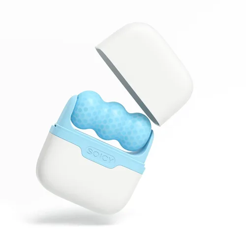 Miniatura 2 de Rodillo de hielo de doble extremo, rodillo de hielo para aliviar la hinchazón facial y ocular, rodillo de hielo masajeador para dolor de migraña