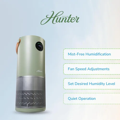 Miniatura 6 de Hunter Fan Company Humidificador y purificador de aire en uno, purificadores de aire de filtración avanzada para el hogar, purificadores de aire