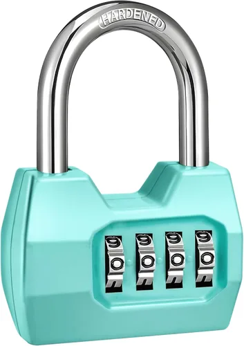 Miniatura 14 de 1 Paquete disecu Candado de Combinación de 4 Dígitos, Impermeable para Exteriores, para Casillero de Gimnasio Escolar, Cerca, Portón, Cobertizo, Rosa