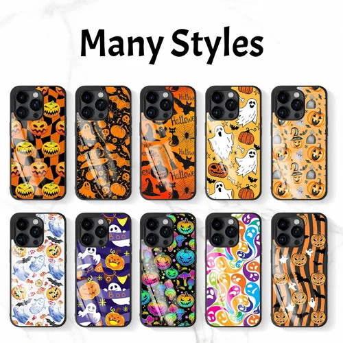 Miniatura 3 de Lindas fundas de teléfono de Halloween para iPhone 11 12 13 14 15 16 17 Pro Max Plus Mini XR Xs para Samsung Note 10 20 S21 S22 S23 S24 S25 S26