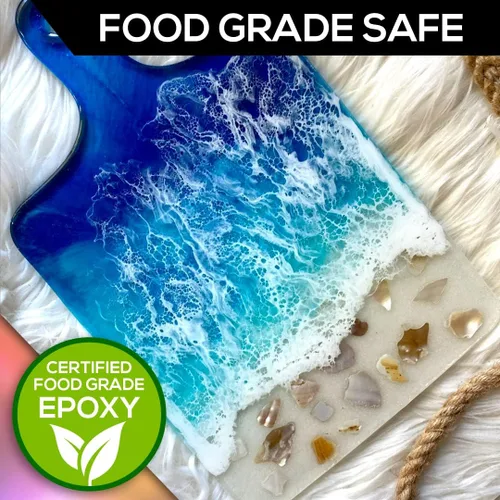 Miniatura 6 de Resina epoxi Superclear para mesa, paquete mega de 37,8 litros - Kit de resina epoxi certificado de grado alimenticio 1:1, resina epoxi protectora