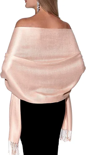 Miniatura 201 de Pashminas, chales y mantones para usar con vestidos de noche y en bodas, grandes y suaves