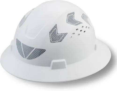 Miniatura 7 de Full Brim Hard Hat Hardhats Men ANSI Approved OSHA Cascos De Construccion Vented Hard Hat Full Brim Safety Helmet for Construction