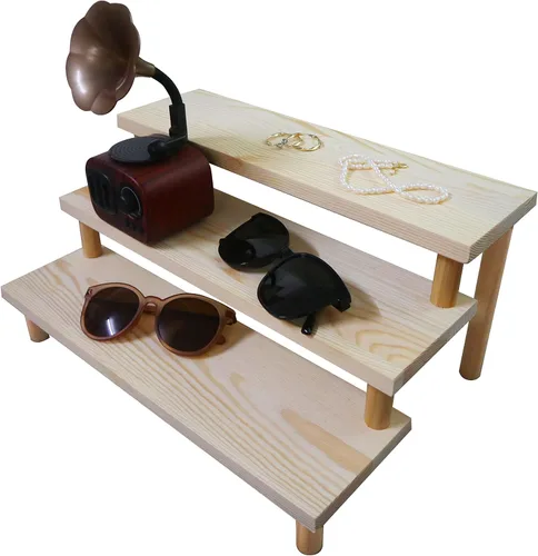 Miniatura 6 de Soportes de exhibición de pendientes para la venta rústica de varios niveles Estante de joyería de exhibición al por menor Riser Pendiente Anillo