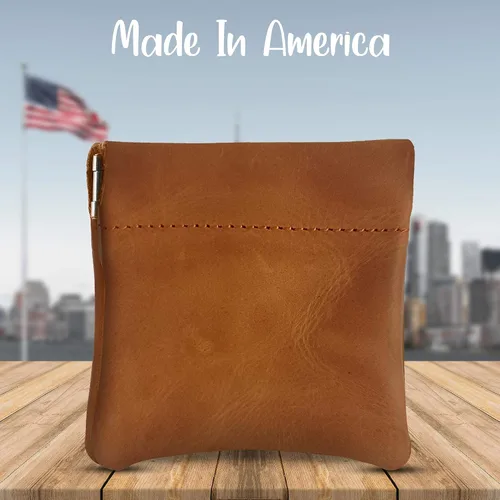 Miniatura 52 de Monedero clásico a presión, de cuero, para hombre de Nabobb, negro