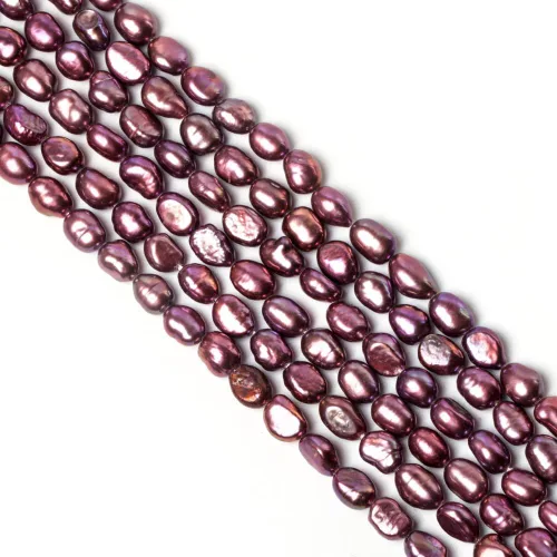 Miniatura 65 de Cuentas de perlas de arroz de agua dulce naturales de 0.35 a 0.35 pulgadas, perlas auténticas de 14 pulgadas, cuentas sueltas para hacer joyas