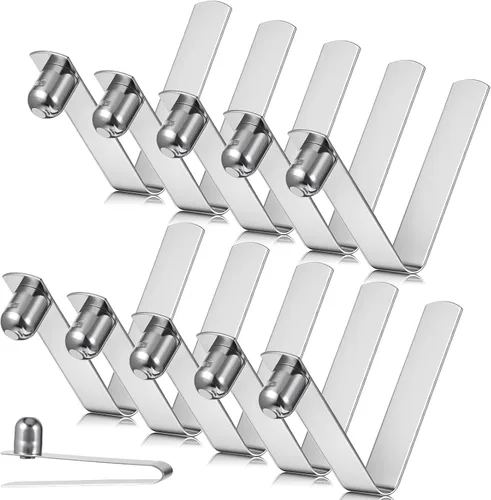 16 clips de resorte de botón, clips en forma de V, clips de acero inoxidable para kayak, resorte, tubo de bloqueo, clip de pasador de bloqueo para
