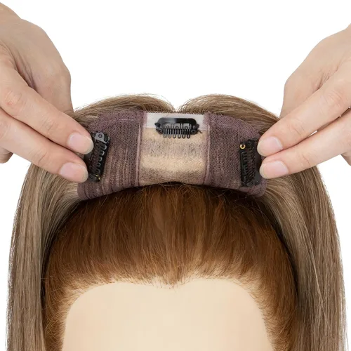 Miniatura 144 de Rich Choices Pelucas con topper de cabello para mujeres, cabello humano real 100% Remy, sin flequillo, para mujeres con adelgazamiento en la parte