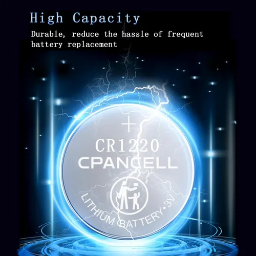 Miniatura 3 de CPANCELL Baterías de litio CR1220 Batería de alta capacidad de 3 V (5 unidades)