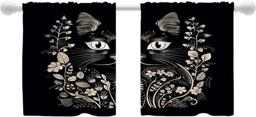 Miniatura 44 de Shrahala Abstract Pattern Geometric Blackout Window Curtains, Concentric Squares Thermal Insulated Curtains Grommet Long Drapes for Bedroom,Living