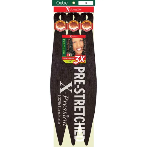 Miniatura 8 de Outre X-Pression Braid - Trenza preestirada 52" 3X, Negro jet 1