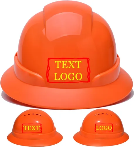 Miniatura 23 de Casco de seguridad personalizado para construcción Casco de trabajo de seguridad con suspensión de trinquete ajustable de ala completa con carcasa