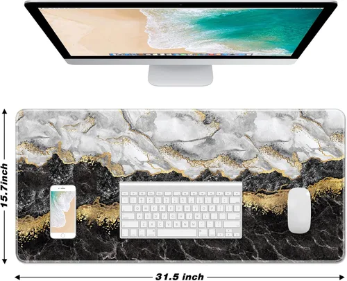 Miniatura 2 de Alfombrilla de mouse grande extendida, XXL para juegos de 31.5 x 15.7 pulgadas, alfombrilla de escritorio para teclado de computadora grande