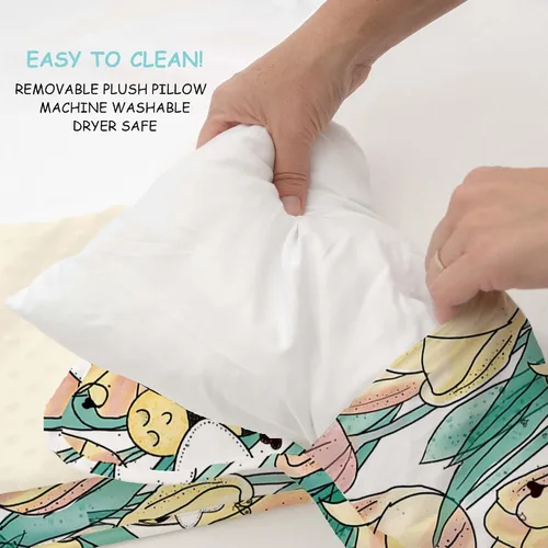Miniatura 4 de JumpOff Jo Colchoneta de siesta extra larga para niños - Cómoda colchoneta de descanso para niños con almohada extraíble y manta ultra suave