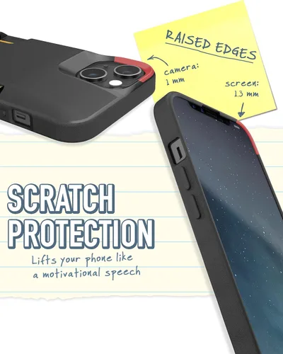 Miniatura 4 de Smartish - Funda tipo cartera para iPhone 13, diseño de cartera volumen. 1 tarjetero de crédito [delgado + protector] – Lazo negro traje de noche
