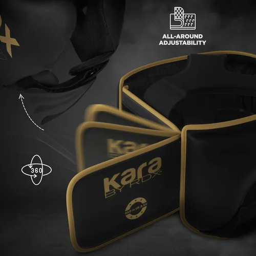 Miniatura 8 de RDX Casco de boxeo, entrenamiento de MMA, Kara acolchado ajustable, casco de Muay Thai, Kickboxing, Sparring, Artes Marciales, Karate, casco