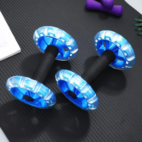 Miniatura 7 de Kisangel Paquete de 2 ruedas de rodillo abdominal, equipo de ejercicio abdominal doble para entrenamiento central, dispositivo de entrenamiento