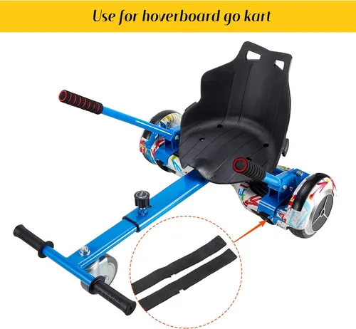 Miniatura 4 de 8 correas ajustables de fijación para asiento de aeropatineta y 4 correas protectoras para carrito de hoverboard, cable de sujeción de gancho